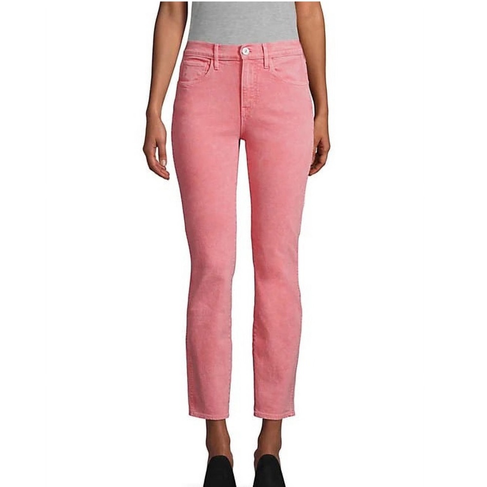 3x1 N.Y.C Stevie High Rise Straight Denim Jeans Acid Wash Pink Denim Size 27 NWT